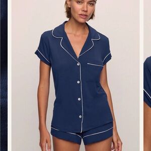 Eberjey Gisele TENCEL™ Modal Shortie Short PJ Set. New with tags. Navy/Ivory.